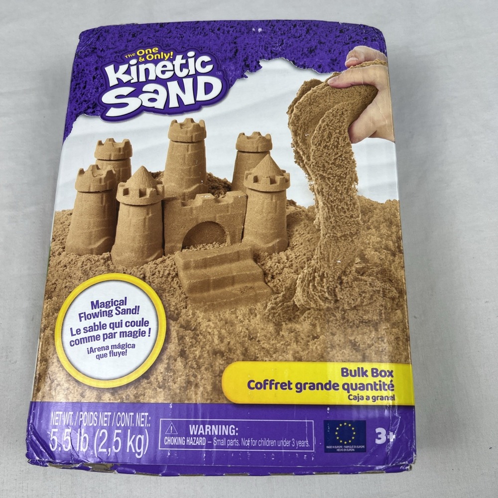 Kinetic Sand Bulk Box 5.5lb Natural Brown Magical Flowing Sensory Play Sand